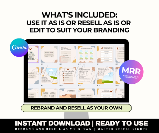 Professional mental health awareness Instagram templates with resell rights